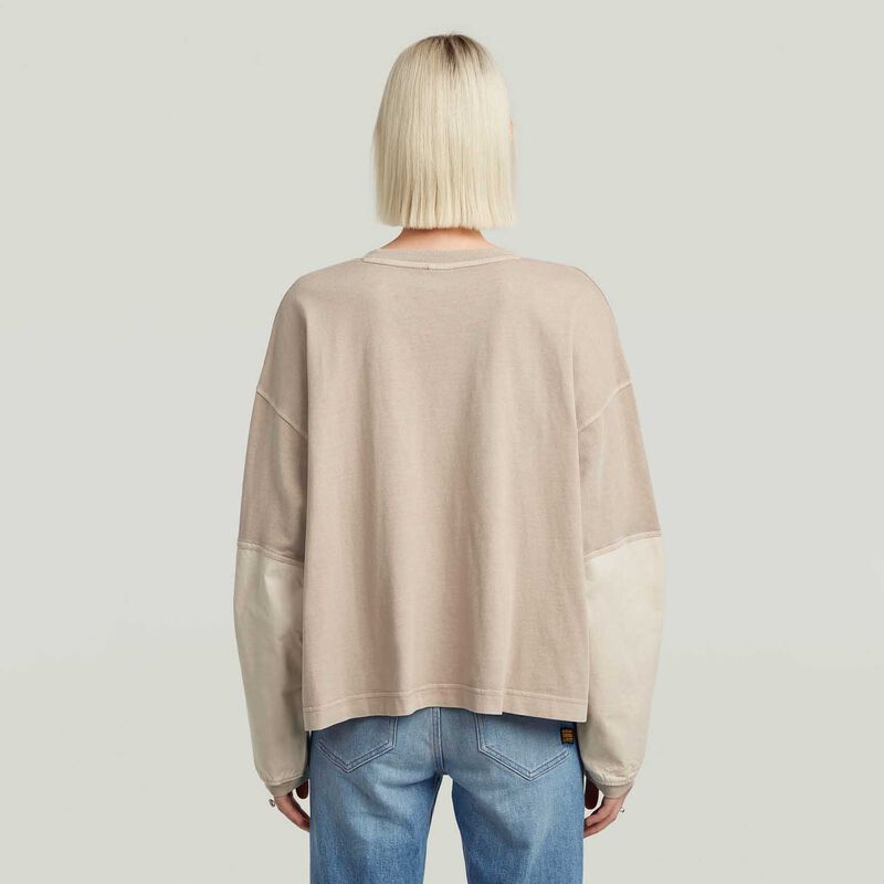 G-Star Washed 3D Mix Oversized Long Sleeve Tee image number 1